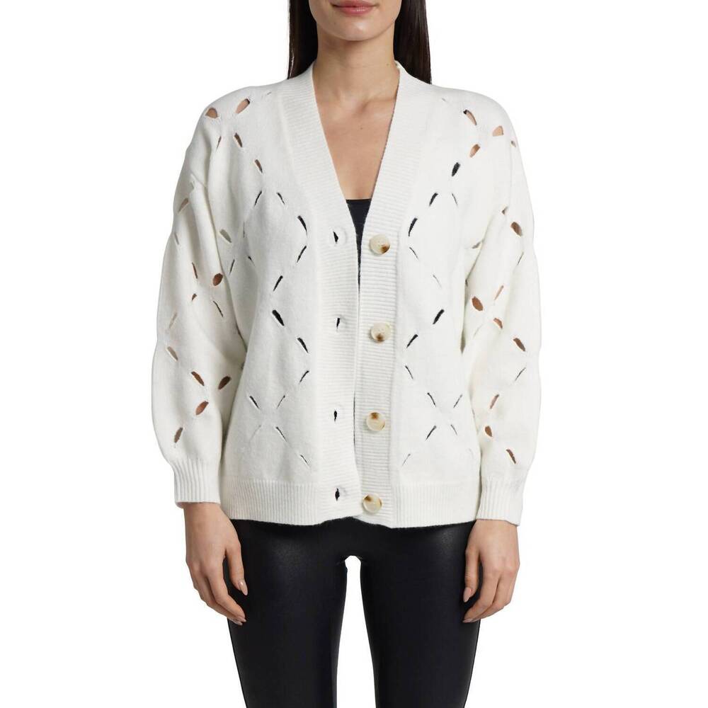 NEW LOVE TOKEN wren v-neck cardigan in ivory